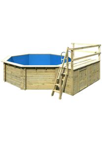 Karibu Achteckpool &raquo;TOSCANA Set C B428xL428xH124 cm&laquo;