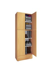 Vcm Schuhschrank &raquo; Holz-Schuhschrank Ma&szlig;e: H. 200 x B. 70 x T. 39 cm Allzweckschrank 5 F&auml;cher 4 Dreht&uuml;ren extra Schublade&iquest; Lona&laquo; 1 Stk. tlg.