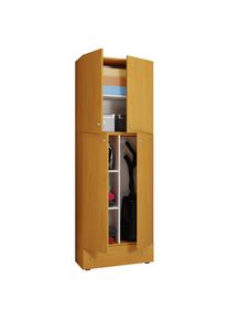Vcm Mehrzweckschrank &raquo; Holz Besenschrank 6 F&auml;cher Ma&szlig;e: H. 200 x B. 70 x T. 39 cm Haushaltsschrank Mehrzweckschrank Extra Schublade - Lona&laquo; 1 Stk. tlg