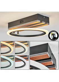 hofstein Galen Taklampa LED tr&auml;optik, Svart, 1-ljusk&auml;llor