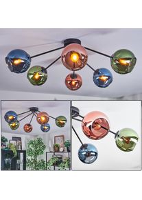 hofstein Koyoto Taklampa, kullampa 77.5 cm Bl&aring;, Gr&ouml;n, Kopparf&auml;rg, 6-ljusk&auml;llor