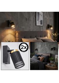 hofstein Fenik Wandlamp, Muurspot Zwart, 1-licht