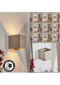 hofstein Tamarin Wandlamp voor buiten, Licht omhoog & omlaag, Wandlamp LED Beige, 2-lichts