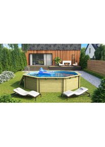 Karibu, Achteckpool &raquo;PALERMO A2 BxLxH: 547x547x124cm&laquo;, braun, &Oslash;/B/H/L: Breite 547 cm x H&ouml;he 124 cm x L&auml;nge 547 cm, braun