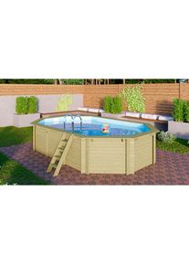 Karibu, Achteckpool &raquo;Palma A&laquo; BxLxH: 611x400x124cm, kdi, &Oslash;/B/H/L: Breite 611 cm x H&ouml;he 124 cm x L&auml;nge 400 cm, kdi