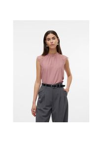V&eacute;ro Moda Vero Moda, Damen, Spitzentop &raquo;VMMILLA SL LACE TEE&laquo; Materialmix, regular fit, Nostalgia Rose, L, Nostalgia Rose, Elegantes Top mit Spitze von VERO MODA