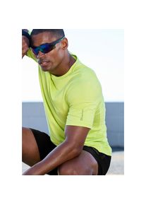 AUTHENTIC LE JOGGER, Herren, Funktionsshirt mit Rundhalsausschnitt und seitlichen Mesh-Einsatz, lime, S (44/46), lime, Sportliches Perfomance T-Shirt