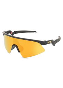 Oakley 0OJ9015 RESISTOR SWEEP | Kinder-Sonnenbrille | Fassung: Halbrand, Eckig, Kunststoff, Schwarz Matt | Glasfarbe: Gr&uuml;n Spiegel Gr&uuml;n