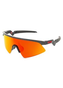 Oakley 0OJ9015 RESISTOR SWEEP | Kinder-Sonnenbrille | Fassung: Halbrand, Eckig, Kunststoff, Blau Dunkel | Glasfarbe: Rot Verlaufend