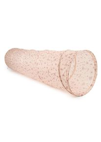 Spieltunnel , Creme, Rosa , Textil , Blume , 175 cm , keine Montage notwendig , Spielzeug, Kinderzelte