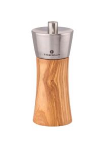 Zassenhaus Pfefferm&uuml;hle Augsburg Olivenholz, 14 cm, Pfefferm&uuml;hle + Salzm&uuml;hle, Braun