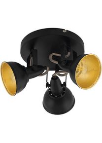 Eglo, Wandleuchte + Deckenleuchte, 75514 THORNTON E14 Spot &Oslash;210mm Schwarz Gold (E14)