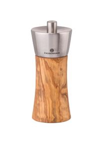 Zassenhaus Salzm&uuml;hle Augsburg Olivenholz, 14 cm, Pfefferm&uuml;hle + Salzm&uuml;hle, Braun