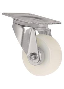 Tecwerk, M&ouml;belrollen, Lenkrolle Rad-&Oslash; 100 mm Tragf&auml;higkeit 150 kg Polyamid Platte L105xB80 mm