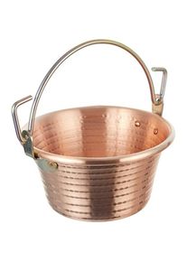 Pentole Agnelli Copper and pastry cocm44 m24 Family Cooking pan with handle bracket 24 cm, Pfanne + Kochtopf