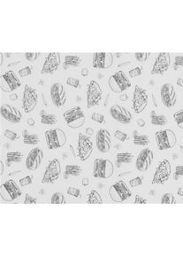 Hendi Einschlagpapier, fettdicht,, Fastfood-Muster, 500 Stk., 200x250mm, Lebensmittelverpackung