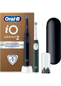 Oral-B, Elektrische Zahnb&uuml;rste, OralB iO Series 2 Electric Toothbrush DUO Pack Night BlackForest Green (Oszillierende Zahnb&uuml;rste)