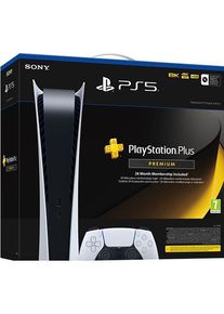 Sony PlayStation 5 Slim Digital Edition 825GB + Playstation Premium 24 Months - White, Spielkonsole, Weiss