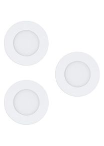 Eglo, Wandleuchte + Deckenleuchte, Set of 3x Fueva-Z recessed white &Oslash;8.5 - TW - Zigbee, Bluetooth (360 lm)