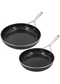 Demeyere Alu Plus 3 Ceraforce Koekenpannenset 24+28cm, Pfanne + Kochtopf, Schwarz