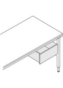 H&Uuml;DIG H&uuml;dig, Schreibtisch, Stahl-Schublade rechts+links nutzbar