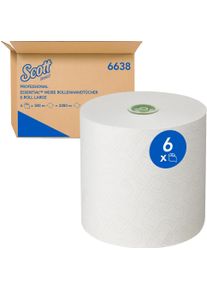 Scott Rollenhandt&uuml;cher 380m Essential Packung 6 St&uuml;ck, Haushaltspapier, Weiss