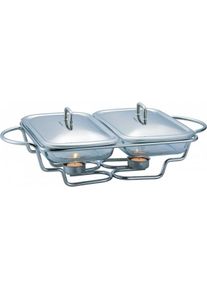 Kinghoff PODGRZEWACZ ŻAROODPORNY STOŁOWY 2x1,6L KH-1412, Auflaufform, Silber