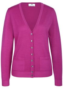 Peter Hahn - Twinset aus 100% Schurwolle-Pure Tasmanian Wool, pink, Gr. 40, Schurwolle
