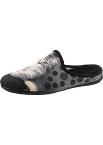 Dames Pantoffels zwart gedessineerd Maat 40