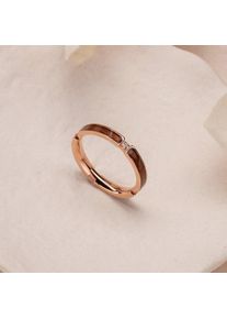 Holzkern Campania Ring II Rose Gold and Walnut