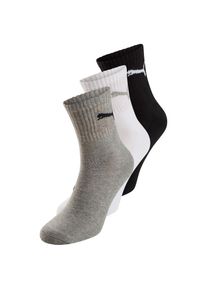 Puma, Damen, Sportsocken &raquo;short crew&laquo; 3 Stk. tlg. gepolsterte Frottee-Sohle, atmungsaktiv, grau, schwarz, wei&szlig;, 35-38, Socken von Puma