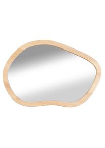 Ambia Home Wandspiegel , Holz, Glas , Kautschukholz , massiv , organisch , 58x1.2x40 cm , Garderobe, Garderobenspiegel