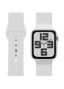 Obal:Me Silikonarmband f&uuml;r Apple Watch 38-41 mm SM, Weiss (Silikon), Uhrenarmband, Weiss