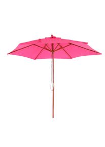 Sonnenschirm Florida, Gartenschirm Marktschirm, &Oslash; 3m Polyester/Holz ~ pink
