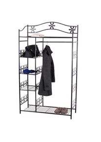 Metall-Garderobe Genf, Garderobenst&auml;nder Kleiderschrank Metallregal 172x100x43cm ~ ohne Vorhang