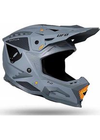 Ufo Plast, Motorradhelm, Helm Echus grijs/oranje XS (53 - 54 cm, XS)
