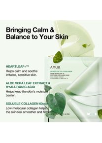 Anua, Gesichtsmaske, Heartleaf 70 Soothing Collagen Mask 4 Pack (38 ml)