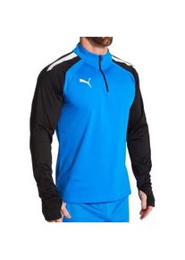 Puma, Laufjacke, Giacca a Quarto di Zip TmLiga25 (M), Blau, Schwarz, M