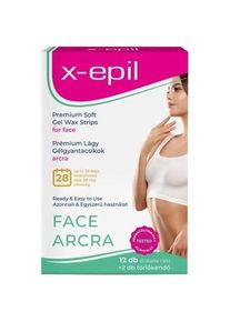 X-Epil &reg; X-epil, Wachs + Enthaarungscreme, Premium Soft Sensitive Gel Wax Strips for Face