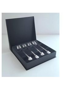 Annovi Reverberi Anovi Luxe Oestervorkjes Set &ndash; Perfect voor Zeevruchten &ndash; 4 Stuks &ndash; Elegante Geschenkverpakking, Besteck, Silber