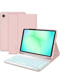Tech-Protect SC STIFT + TASTATUR GALAXY TAB A9 / A11 8.7 X110 / X115 / X133 / X135 ROSA (Galaxy Tab A9, X110), Tablet Tastatur, Rosa