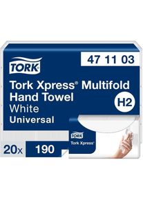 Tork Paper Towel Tandard 2 Z-Fold, Haushaltspapier, Weiss