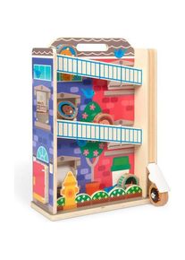 Melissa & Doug GO Tots Houten flatgebouw tuimelpret - Houten speelgoed - Vroeg leren speelgoed voor peuters