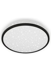 Briloner, Wandleuchte + Deckenleuchte, LED Bad-Deckenleuchte mit Sternendekor,schwarz,IP44, LED/12W (1200 lm)
