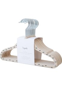 3 Sprouts, Kleiderb&uuml;gel, - Velvet Hangers (15 pieces) - Double dot beige - 20.5 x 29 cm (15x)