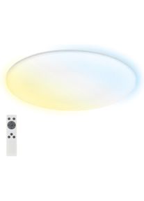 Briloner, Wandleuchte + Deckenleuchte, ROWNY CCT LED Deckenleuchte, IP54, Weiss (4900 lm)