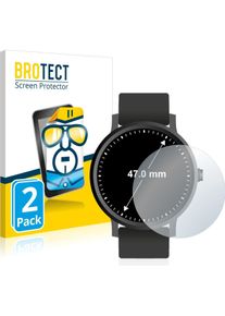 BROTECT Schutzfolie f&uuml;r Armbanduhren (Kreisrund, &oslash;: 47 mm) Displayschutz Displayschutzfolie Folie Klar T, Smartwatch Schutzfolie, Transparent