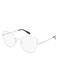 Alexander McQueen AM0416O okulary unisex | Oprawka: Pełnoramkowe, Kocie oczy, Srebrny