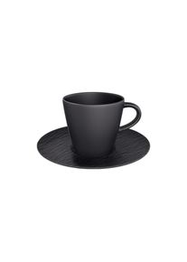Villeroy & Boch Villeroy & Boch Tasse &raquo;Kaffeetasse mit Untertasse Manufacture Rock Glow 150 ml schwarz&laquo;
