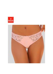 Petite Fleur Slip 3 Stk. mit leicht transparenter Jacquardspitze an den Seiten bunt, Gr&ouml;&szlig;e 32/34